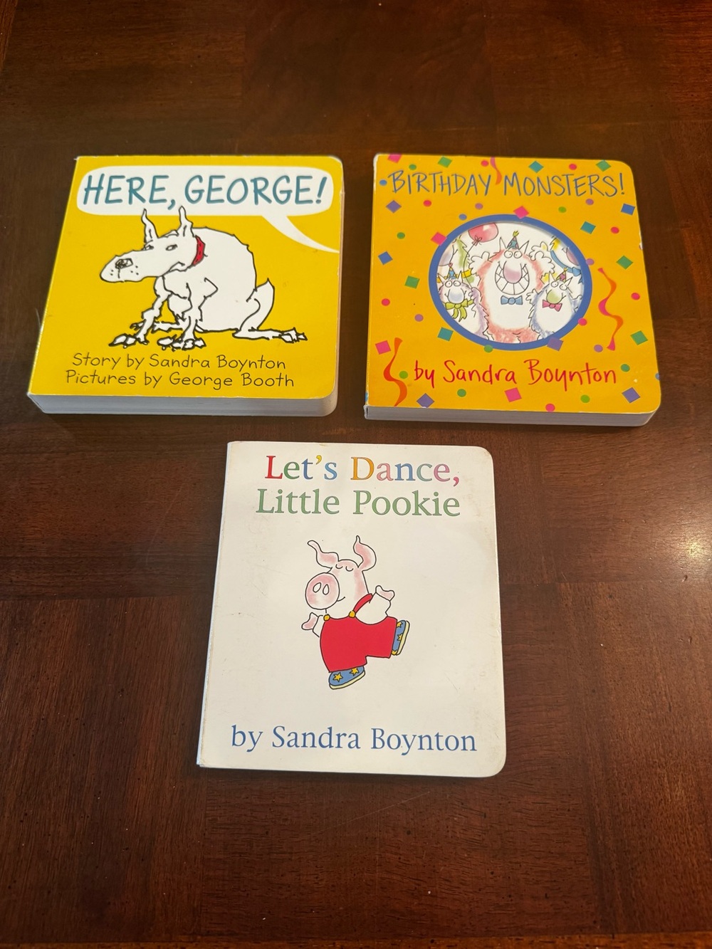 3 Sandra Boynton Baby Toddler Board Books Birthday Monsters Here George